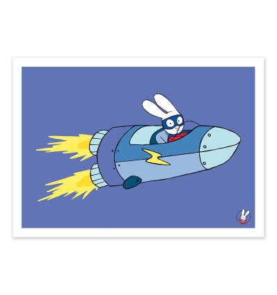 Art-Poster - Super Rabbit Rocket - Simon Super Rabbit