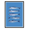 Art-Poster - Sardines Light Blue - Alice Straker