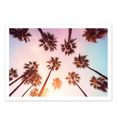 Art-Poster - Beverly Hills Sunset Palms - Philippe Hugonnard