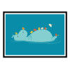 Art-Poster - Floating Hippo - Jay Fleck