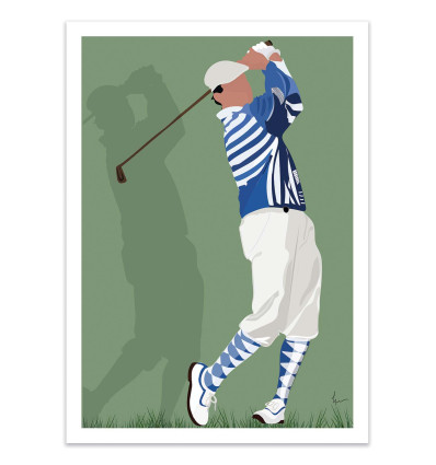 Art-Poster - Golfeur - LPX Illustration