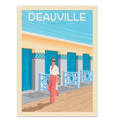 Art-Poster - Deauville Les planches - Olahoop Travel Posters