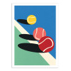 Art-Poster - 3 tennis balls - Rosi Feist