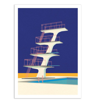 Art-Poster - Diving tower - Rosi Feist