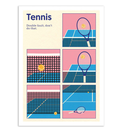 Art-Poster - Tennis double vault - Rosi Feist