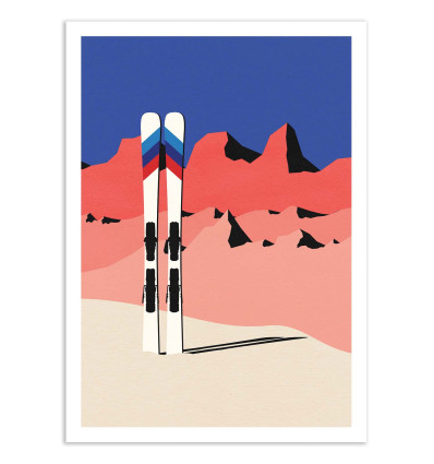 Art-Poster - Ski Alpin - Rosi Feist