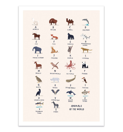 Art-Poster - Animal Alphabet - Alex Foster