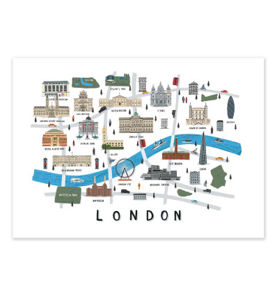 Art-Poster - London Map - Alex Foster