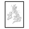 Art-Poster - UK Ireland Walking Map - Alex Foster