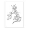 Art-Poster - UK Ireland Walking Map - Alex Foster
