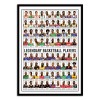Art-Poster 50 x 70 cm - Legendary Basketball Players - Olivier Bourdereau