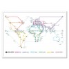 Art-Poster 50 x 70 cm - World Metro Map - Olivier Bourdereau