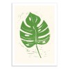 Art-Poster 50 x 70 cm - Linocut Monstera Leaf - Bianca Green