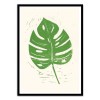 Art-Poster 50 x 70 cm - Linocut Monstera Leaf - Bianca Green