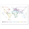 Art-Poster 70 x 100 cm - World Metro Map - Olivier Bourdereau