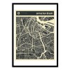 Art-Poster 50 x 70 cm - Amsterdam Map - Jazzberry Blue