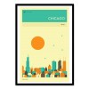 Art-Poster 50 x 70 cm - Chicago Travel Poster - Jazzberry Blue