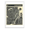 Art-Poster 50 x 70 cm - Copenhagen Map - Jazzberry Blue