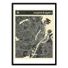 Art-Poster 50 x 70 cm - Copenhagen Map - Jazzberry Blue