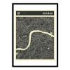 Art-Poster 50 x 70 cm - London Map - Jazzberry Blue