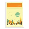 Art-Poster 50 x 70 cm - London Travel Poster - Jazzberry Blue