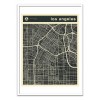 Art-Poster 50 x 70 cm - Los Angeles Map - Jazzberry Blue