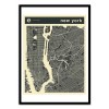 Art-Poster 50 x 70 cm - New-York Map - Jazzberry Blue