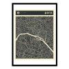 Art-Poster 50 x 70 cm - Paris Map - Jazzberry Blue