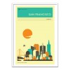 Art-Poster 50 x 70 cm - San Francisco Travel Poster - Jazzberry Blue
