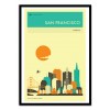 Art-Poster 50 x 70 cm - San Francisco Travel Poster - Jazzberry Blue