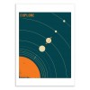 Art-Poster 50 x 70 cm - Explore Solar System - Jazzberry Blue