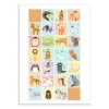Art-Poster 50 x 70 cm - English Animals alphabet - Judith Loske