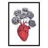 Art-Poster 50 x 70 cm - Heart with peonies - Valeriya Korenkova
