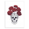 Art-Poster 50 x 70 cm - Skull with peonies - Valeriya Korenkova