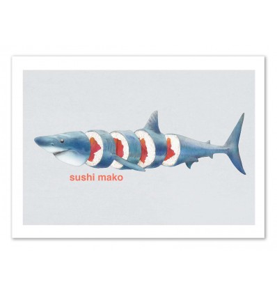 Art-Poster 50 x 70 cm - Sushi Mako - Eric Fan