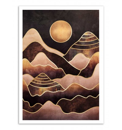 Art-Poster - Sunkissed Mountains - Elisabeth Fredriksson