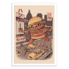 Art-Poster - Burgerzilla - Ilustrata