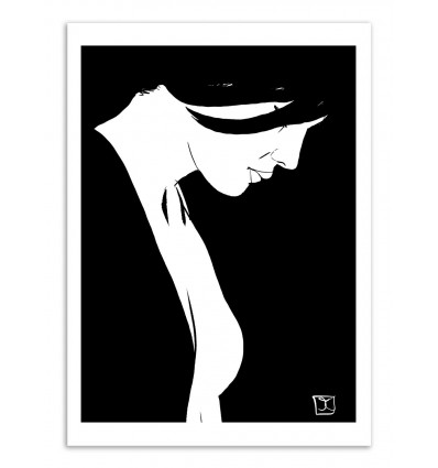 Art-Poster - Woman Black and white - Giuseppe Cristiano
