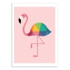 Art-Poster - Rainbow flamingo - Andy Westface