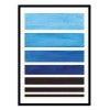 Art-Poster - Prussian Blue Staggered stripes - Ejaaz Haniff