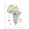 Art-Poster - Animal map of Africa - Michael Tompsett