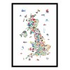 Art-Poster - Animal map of United Kingdom - Michael Tompsett