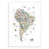 Art-Poster - Animal map of South America - Michael Tompsett
