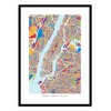 Art-Poster - New-York Colored Map - Michael Tompsett