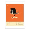 Art-Poster - Aluminium office chair - Jazzberry Blue