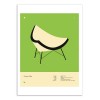 Art-Poster - Coconut chair - Jazzberry Blue