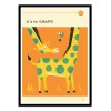 Art-Poster - G is for Giraffe - Jazzberry Blue