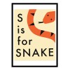 Art-Poster - S is for Snake Version 2 - Jazzberry Blue