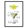 Art-Poster - Margarita Cocktail Recipe - Roumio Oska