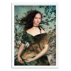 Art-Poster - Portrait with a wolf - Catrin Welz-Stein
